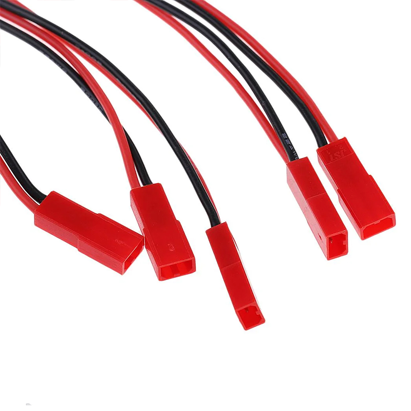 RJX 10pcs 10cm 20AWG 2Pin JST Male to Female Connector Extension Cable Wire