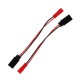 RJX 10pcs 10cm 20AWG JR Female Servo to JST Female Plug Receiver Connector Adapter Cable 