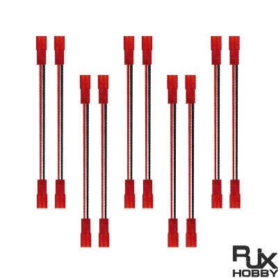 RJX 10pcs 10cm 20AWG 2Pin JST Female to Female Connector Extension Cable Wire