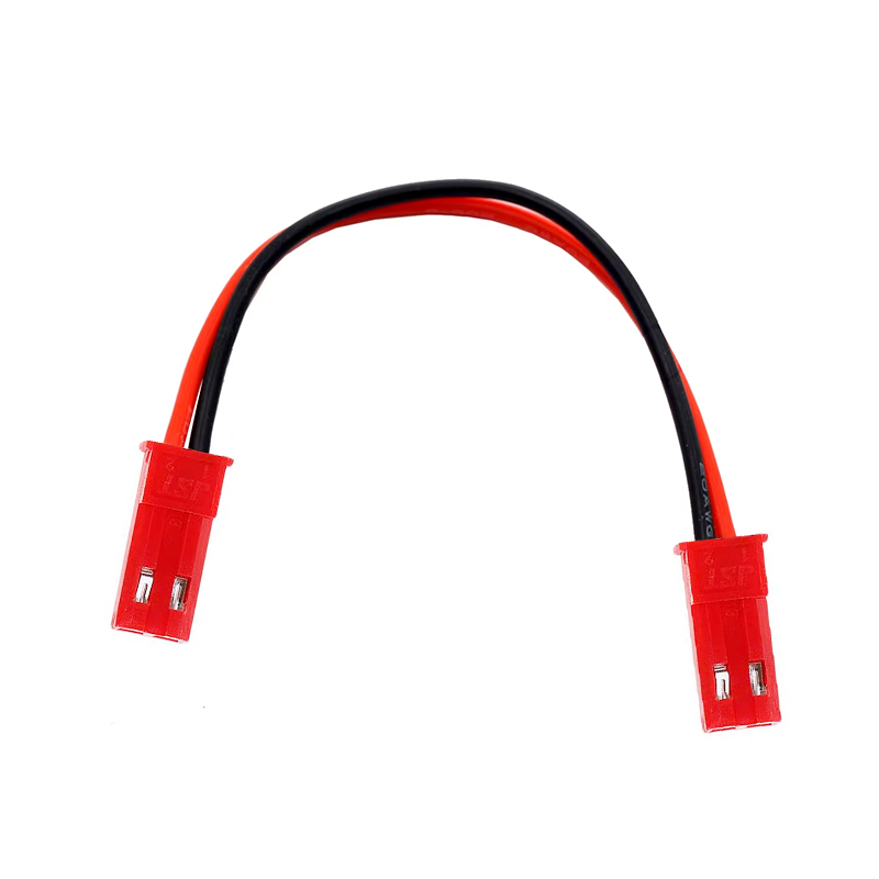 RJX 10pcs 10cm 20AWG 2Pin JST Male to Male Connector Extension Cable Wire
