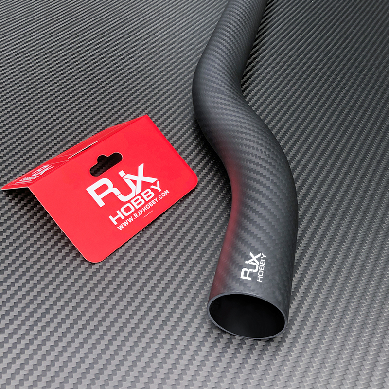 RJX 1pcs 40x37x500mm 3K carbon fiber bend tube for UAV drone arm Plant Protection Multicopter