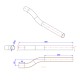 RJX 1pcs 40x37x500mm 3K carbon fiber bend tube for UAV drone arm Plant Protection Multicopter