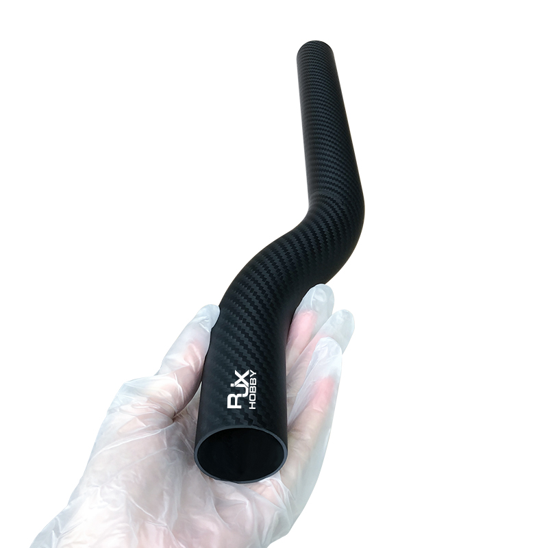 RJX 1pcs 40x37x500mm 3K carbon fiber bend tube for UAV drone arm Plant Protection Multicopter