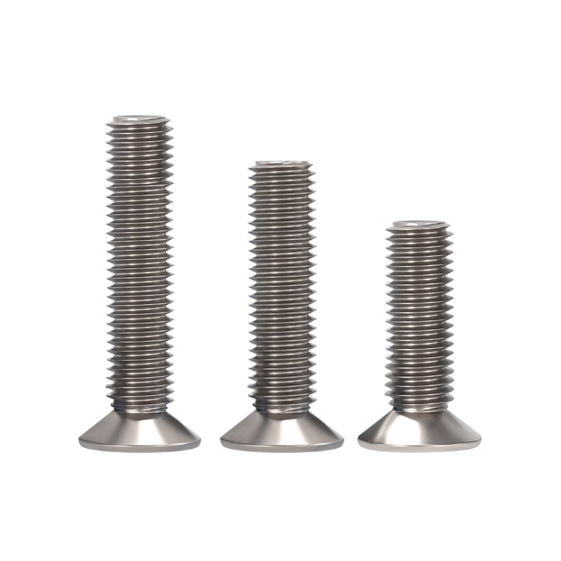 RJX 50pcs M2.5 4-20mm TA2 Countersunk Hex Socket Screw