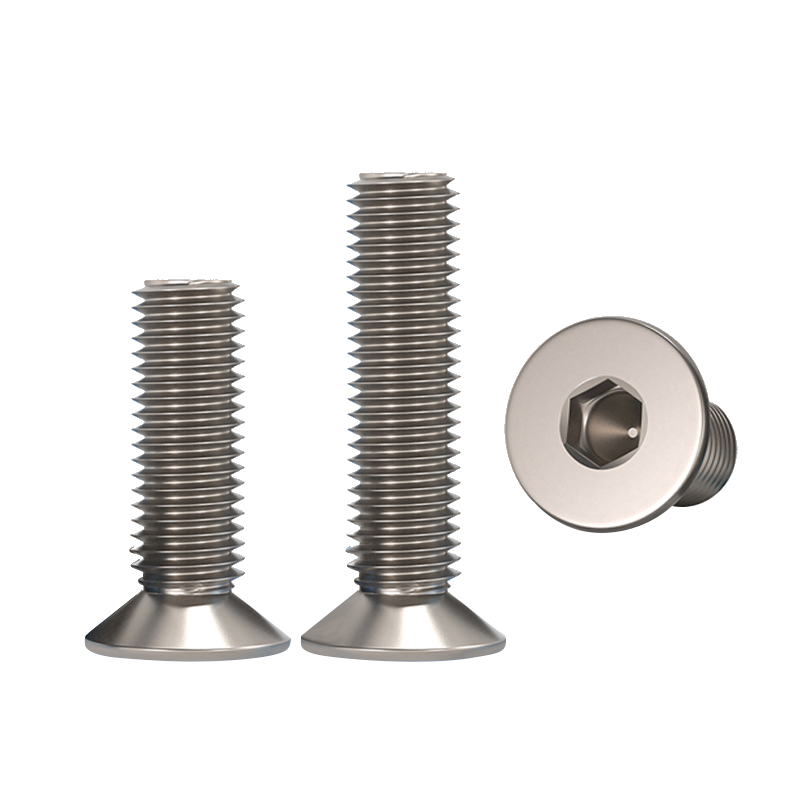 RJX 50pcs M2.5 4-20mm TA2 Countersunk Hex Socket Screw