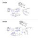 RJXHOBBY 1pcs 5° 25mm 30mm  40mm folding down arm for Plant Protection UAV Multicopter