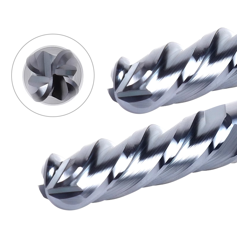 RJX 1pcs R2-R10 4 Flute tungsten steel Carbide Ball nose Cutter for Aluminum CNC Center Machining Milling Tool