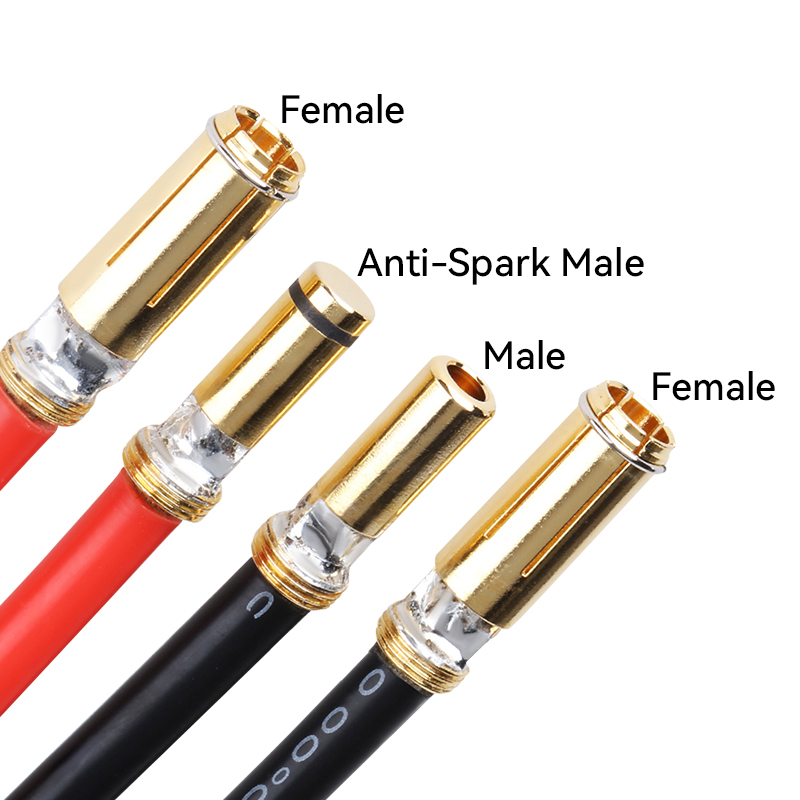 RJXHOBBY 1pcs XT60 Male to AS150 Anti-Spark Male Female