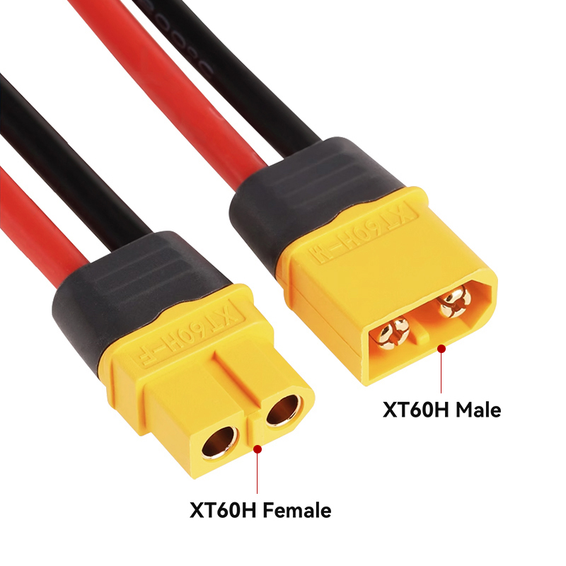 RJXHOBBY 1pcs XT60 Male to AS150 Anti-Spark Male Female
