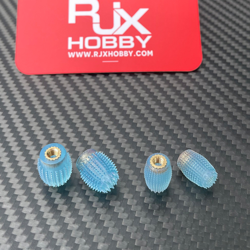 RJX 1pair Thumb Grippies Non-Slip Radio Stick Ends 4mm for FPV Radio Transmitter Hall Gimbal TX16S DIY Parts