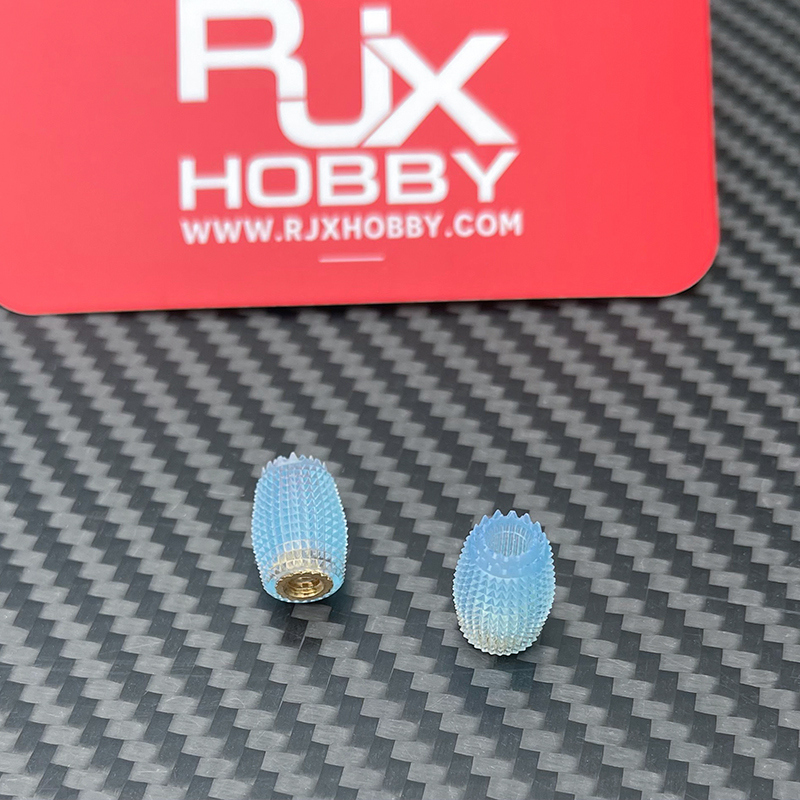 RJX 1pair Thumb Grippies Non-Slip Radio Stick Ends 4mm for FPV Radio Transmitter Hall Gimbal TX16S DIY Parts
