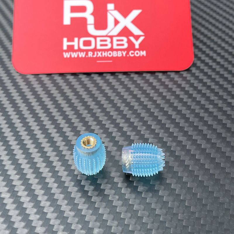 RJX 1pair Thumb Grippies Non-Slip Radio Stick Ends 4mm for FPV Radio Transmitter Hall Gimbal TX16S DIY Parts