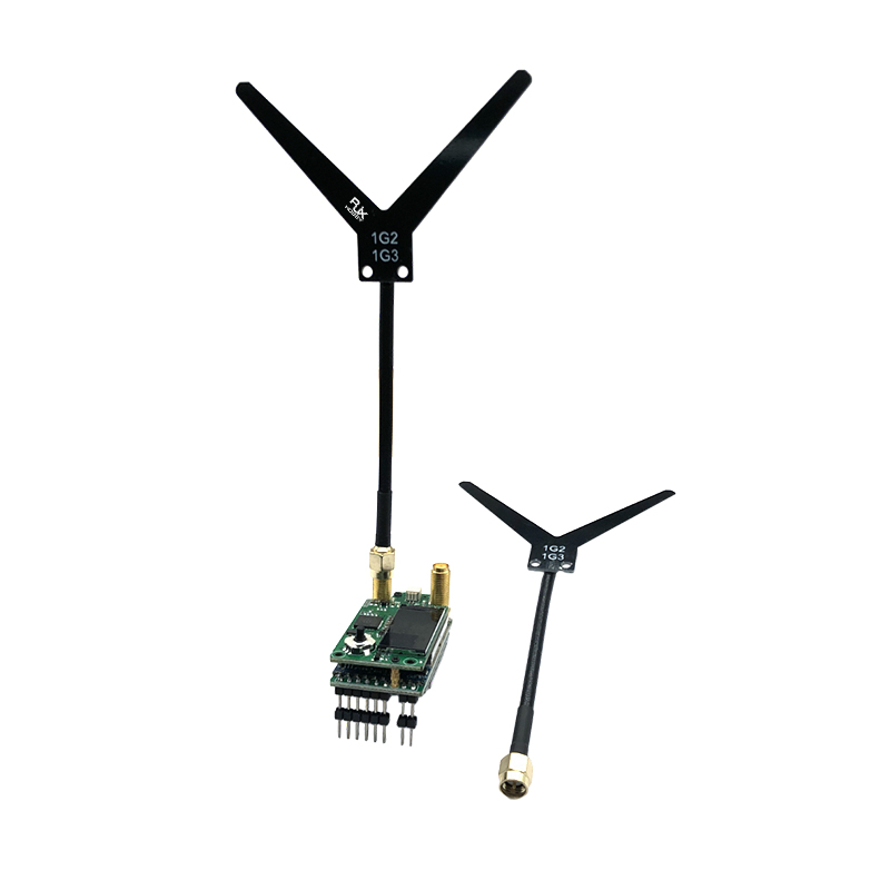 RJX 1Set 1.2G/1.3G Image Transmission Dual Receiver Module with Dipole Antenna SMA for FPV Glasses FatShark Skyzone DJI Goggles V1V2