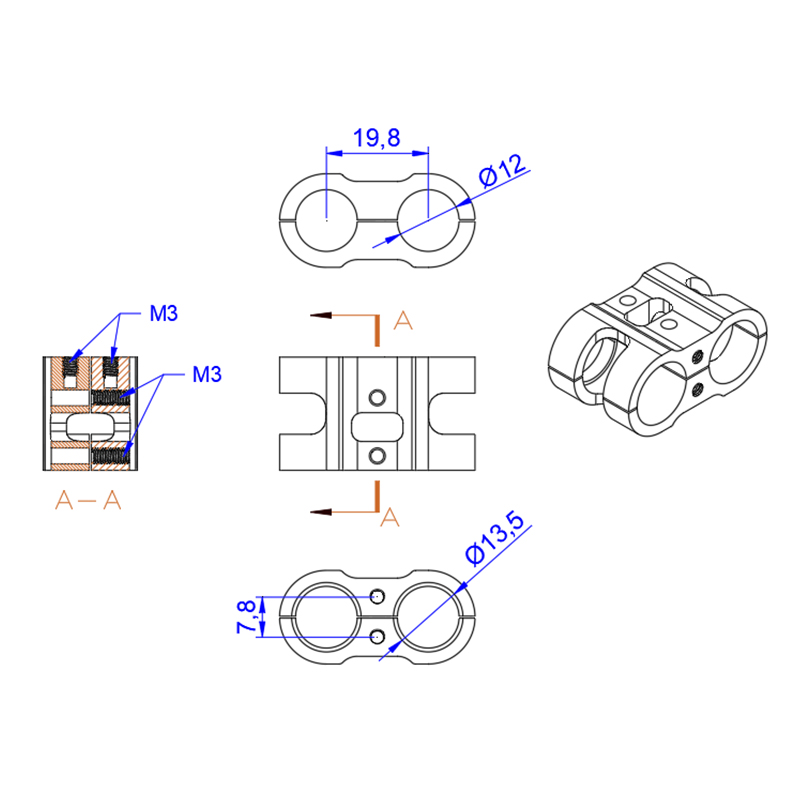 RJX 1pcs AS150 Fixed Seat Connector Mount Base Plug 