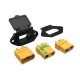 RJX XT90 Male Female Power Connector Fixed Bracket Waterproof T-shaped Plug Socket Spring Cover XT90-S Terminal Brackets Screw Fix