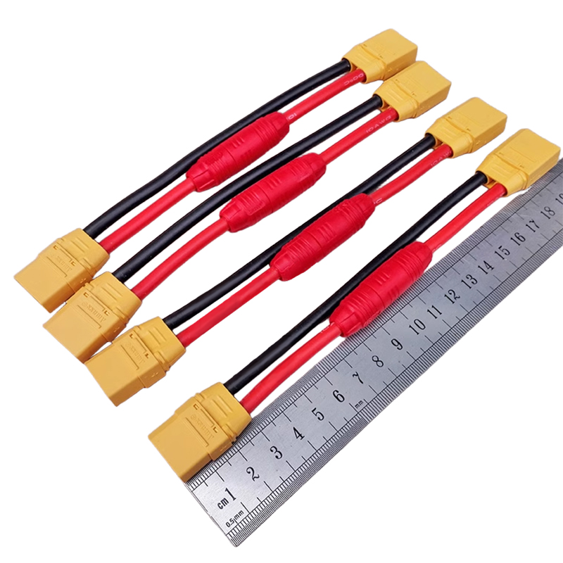 RJX 1pcs XT90 Male Female Extension wire AS150 Anti-Spark Sparkproof 15cm 10awg Wire 