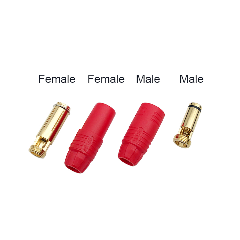 RJX 1pcs XT90 Male Female Extension wire AS150 Anti-Spark Sparkproof 15cm 10awg Wire 
