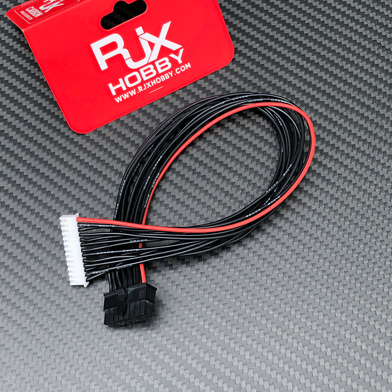 RJX 1pcs JST-XH 2.54mm 12S charger balance line to 16pin Connectors Extension Cable