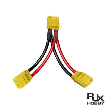 RJX 1pcs XT90H Male Female XT90S Anti Spark RC Charger Cable Connector Y Harness For Parallel Battery