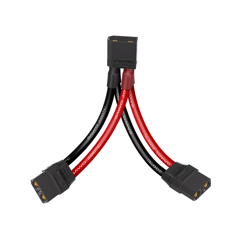 RJX 1pcs XT90H Male Female RC Charger Cable Connector Y Harness For Parallel Battery