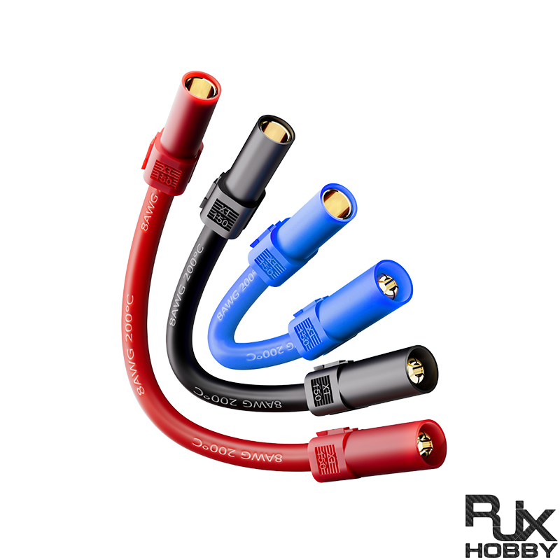 RJX 1pcs XT150 Male to Female Extension wire cable 8AWG / 10AWG 10CM 