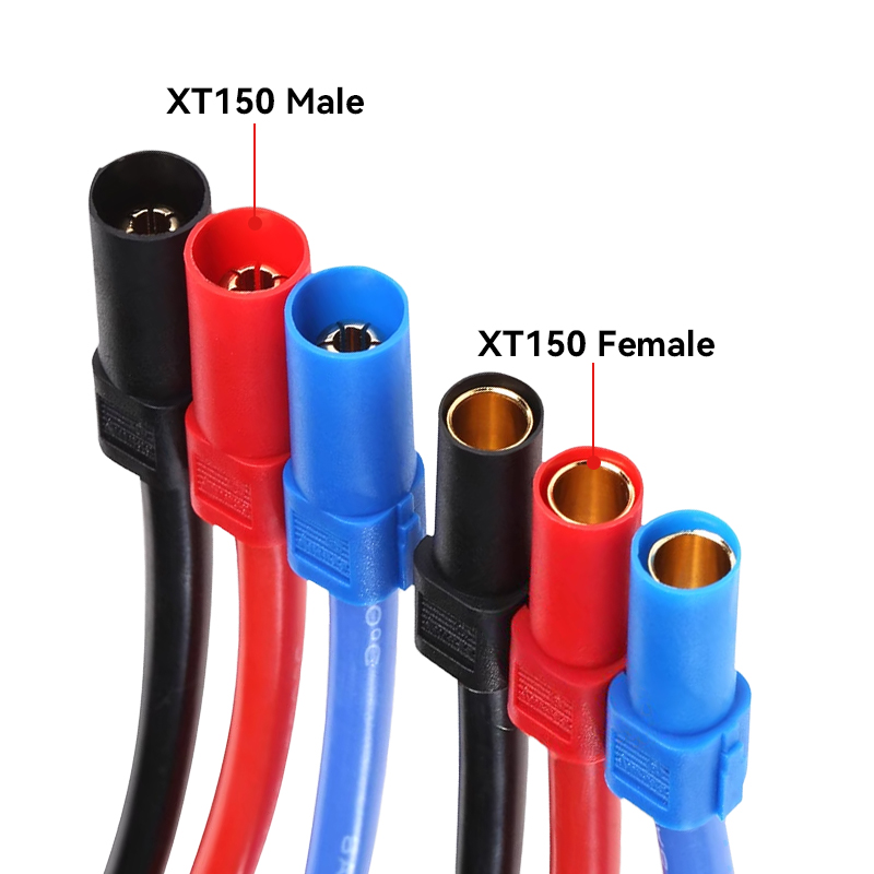 RJX 1pcs XT150 Male to Female Extension wire cable 8AWG / 10AWG 10CM 