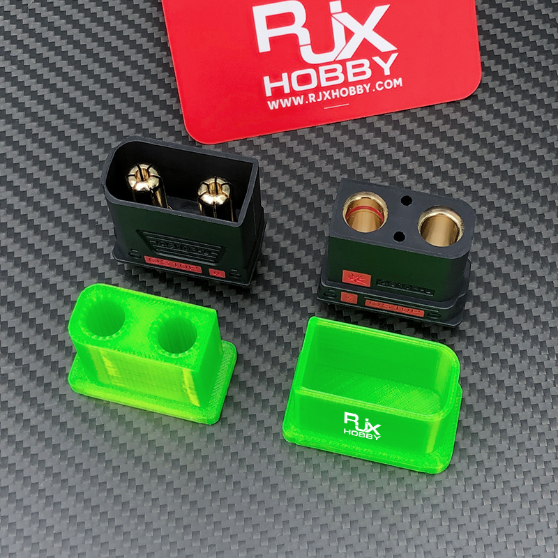 RJX 1Pair QS10P-L Male Female Plug Dustproof Waterproof Cover Anti-short Circuit Protection Cap for RC Electric Vehicle