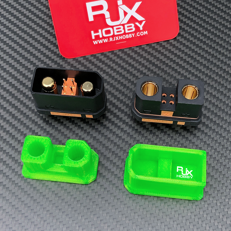 RJX 1Pair QS10-S Male Female Plug Dustproof Waterproof Cover Anti-short Circuit Protection Cap for RC Electric Vehicle