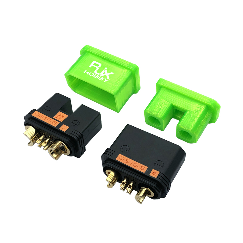RJX 1Pair QS10-S Male Female Plug Dustproof Waterproof Cover Anti-short Circuit Protection Cap for RC Electric Vehicle