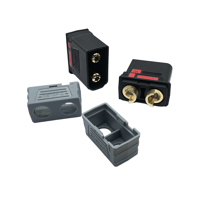 RJXHOBBY 1pair QS10P-L Anti-spark Battery Connector Large Current Male Female Gold Plated Plug for RC UAV Drone