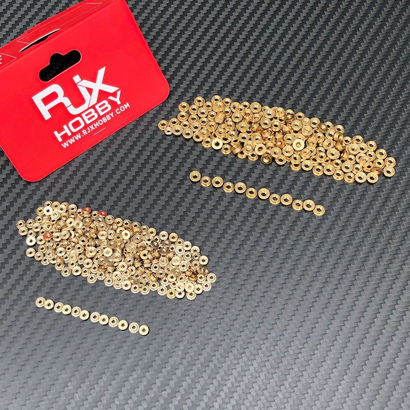 RJXHOBBY 100pcs M2 M2.5 M3 M4 M5 threaded inserts impact brass nuts
