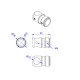 RJX 1pcs Landing Gear Aluminum Alloy Tee Tripod 12 to 12mm Carbon Fiber Tube Connector For Agriculture Drone UAV