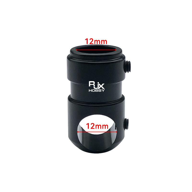 RJX 1pcs Landing Gear Aluminum Alloy Tee Tripod 12 to 12mm Carbon Fiber Tube Connector For Agriculture Drone UAV
