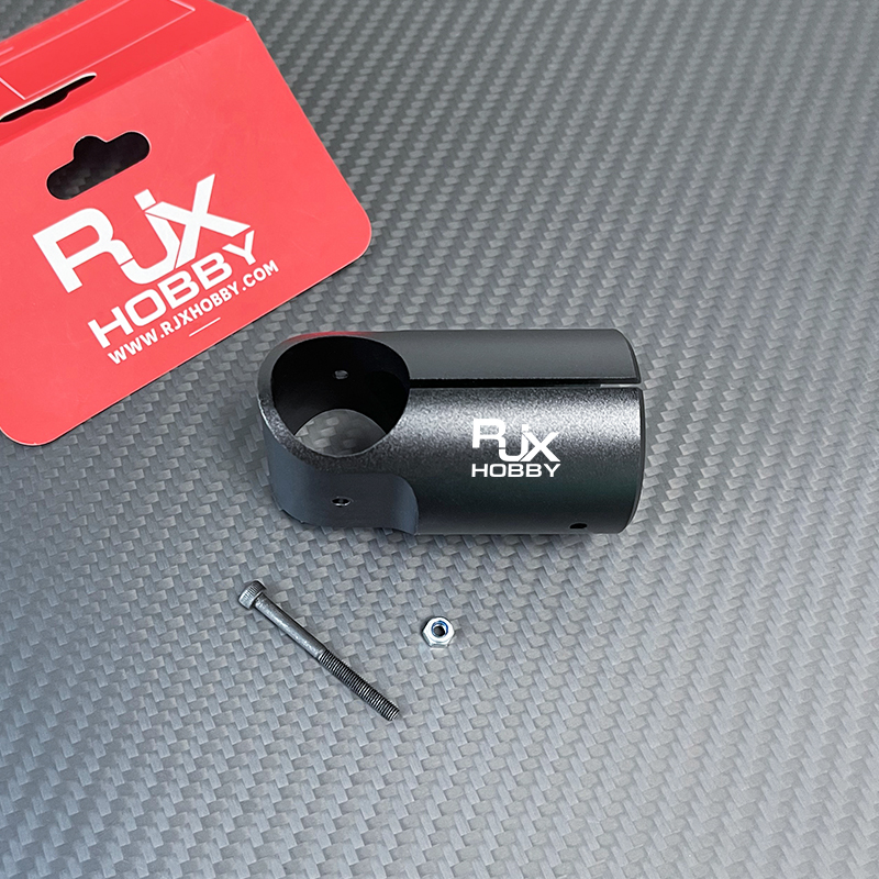 RJX 1pcs Landing Gear Aluminum Alloy Tee Tripod 35 to 25mm Carbon Fiber Tube Connector For Agriculture Drone UAV