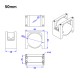 RJXHOBBY 1pcs 40/45/50mm Pipe Clip Tubing Clamp Fastener Carbon Tube Fixed Joint for RC Plant Agriculture UAV Drone ﻿