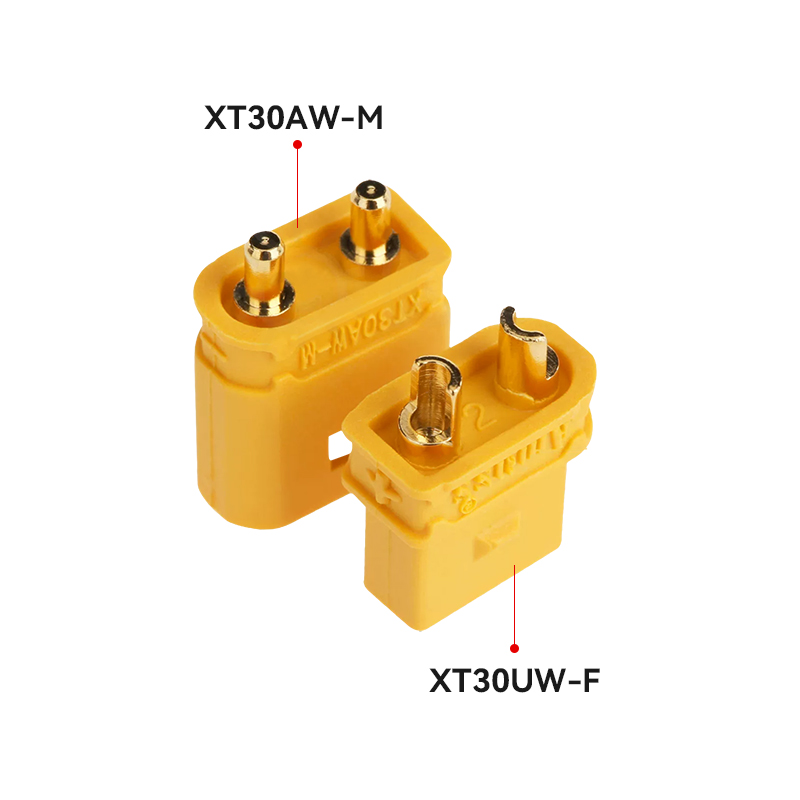 RJX 5Pairs Amass XT30UW-F Female XT30AW-M Male XT30 DC500V 20A Waterproof Gold-plated Connector