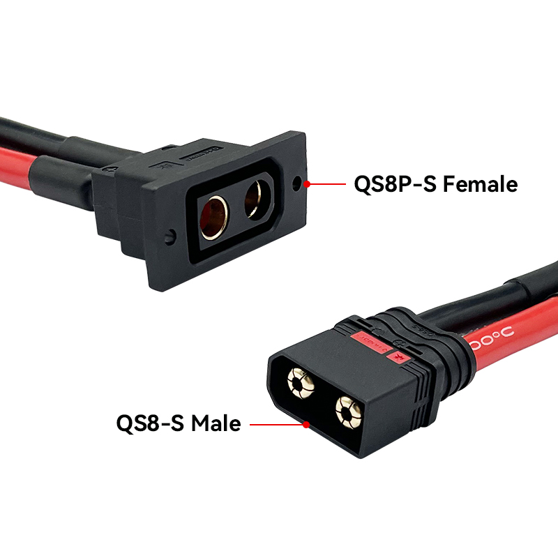 RJX 1pcs QS8P-S Female to QS8-S Male Connector anti-spark high current plug