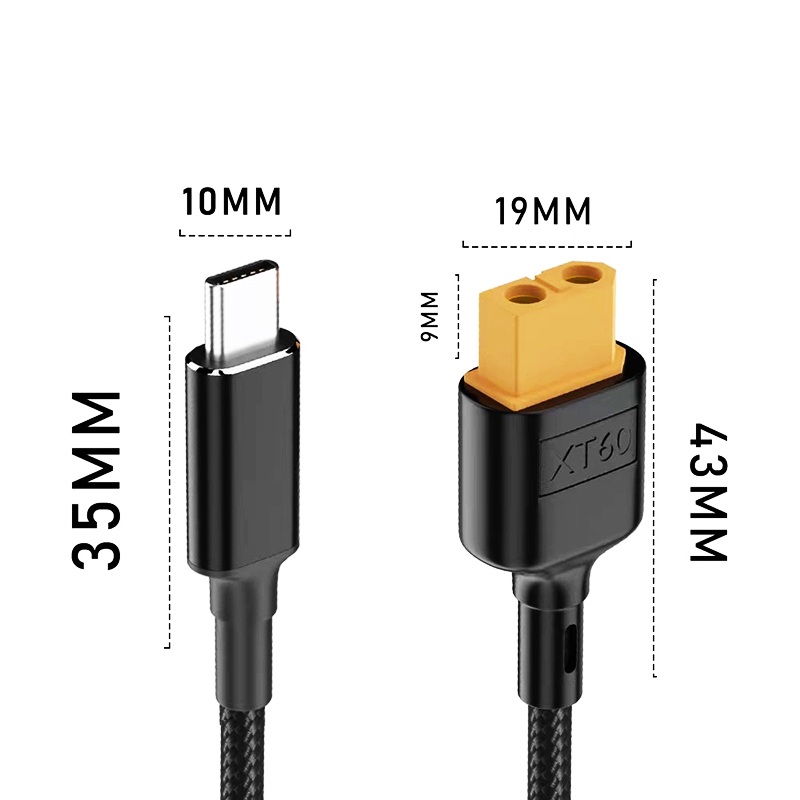 RJX 1pcs SC100 Type-C to XT60 Charging Cable