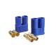 RJX 5Sets EC8 Connector Plug Socket 8mm High Current Double Blue Banana Connector For Car Model RC ESC Lipo Battery