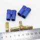 RJX 5Sets EC8 Connector Plug Socket 8mm High Current Double Blue Banana Connector For Car Model RC ESC Lipo Battery