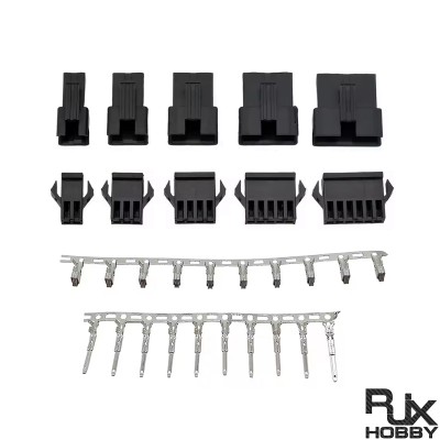 RJX 100sets JST 2P/3P/4P/5P/6P SM 2.54mm  Female and Male wire connector housing