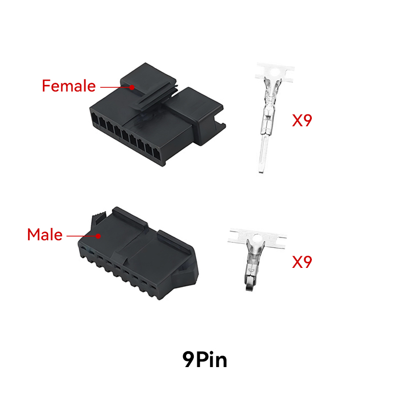 RJX 100sets JST 7P/8P/9P/10P/11P/12P SM 2.54mm  Female and Male wire connector housing