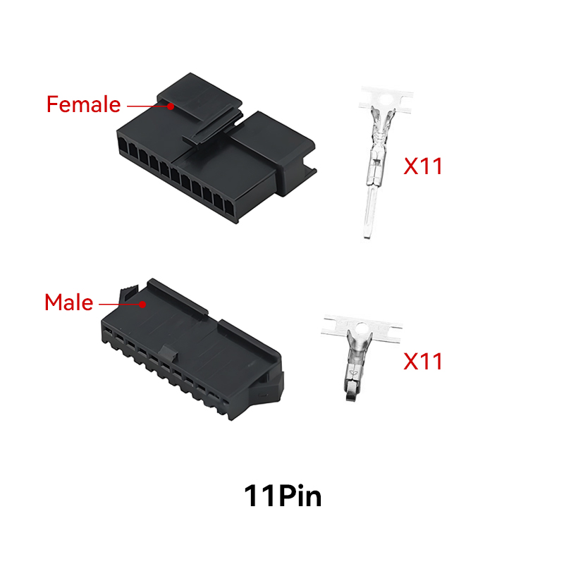 RJX 100sets JST 7P/8P/9P/10P/11P/12P SM 2.54mm  Female and Male wire connector housing