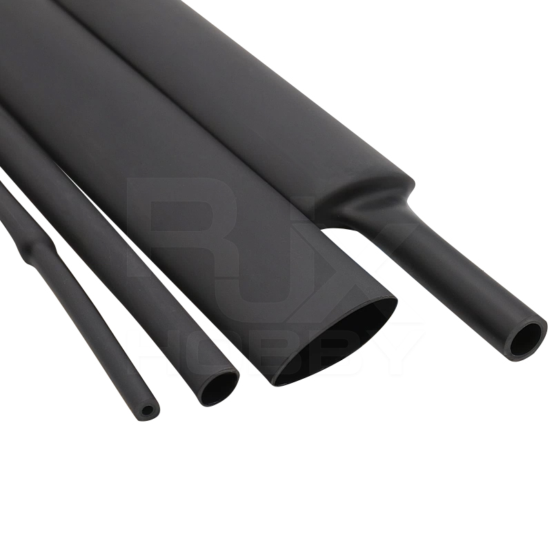 RJX 200 meter φ4mm 4:1 Heat Shrink Tubing Adhesive Waterproof Glue Insulated Dual Wall Black Heat Shrinkable Tube