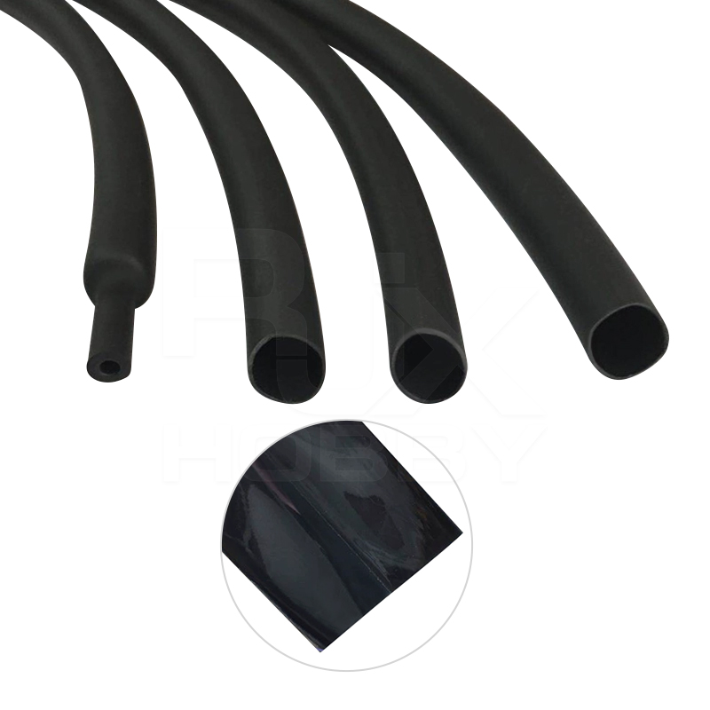 RJX 200 meter φ4mm 4:1 Heat Shrink Tubing Adhesive Waterproof Glue Insulated Dual Wall Black Heat Shrinkable Tube