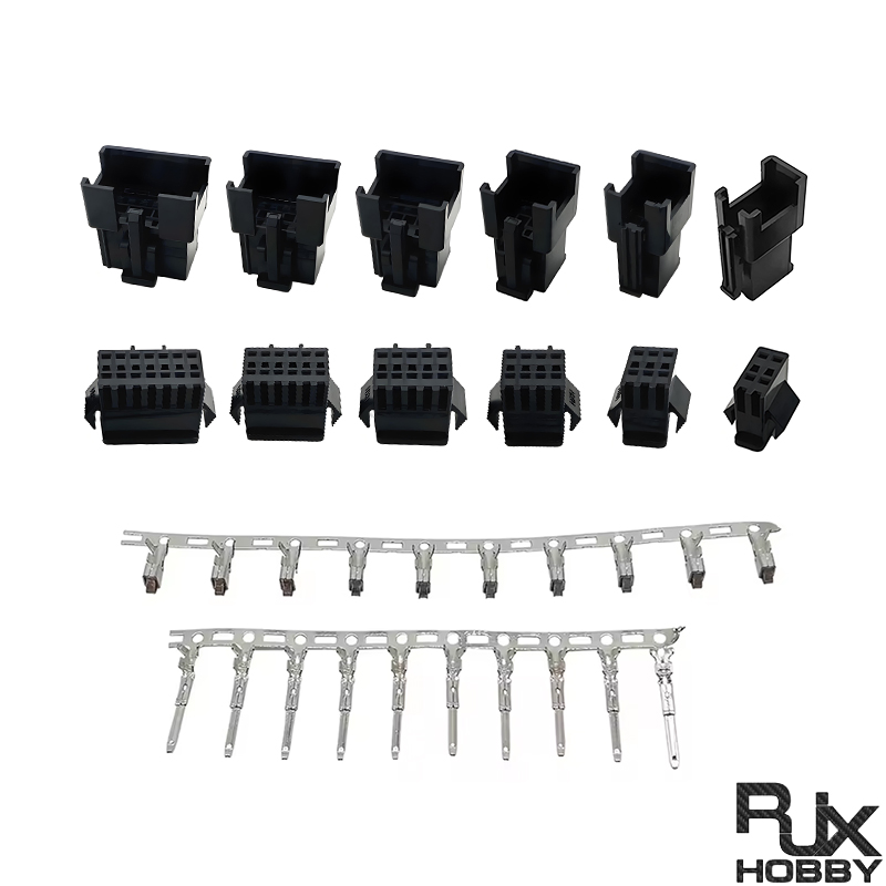 RJX 100 sets JST 2P/3P/4P/5P/6P/7P SM 2.54mm Double Row Female and Male wire connector housing