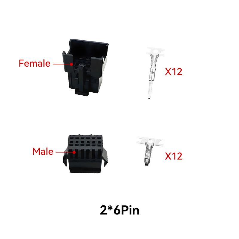 RJX 100 sets JST 2P/3P/4P/5P/6P/7P SM 2.54mm Double Row Female and Male wire connector housing