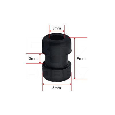 RJX 100pcs 3x5x8.5/3x6x9mm Damping Balls AV Shock Absorber Ball Damper Anti-Vibration Ball