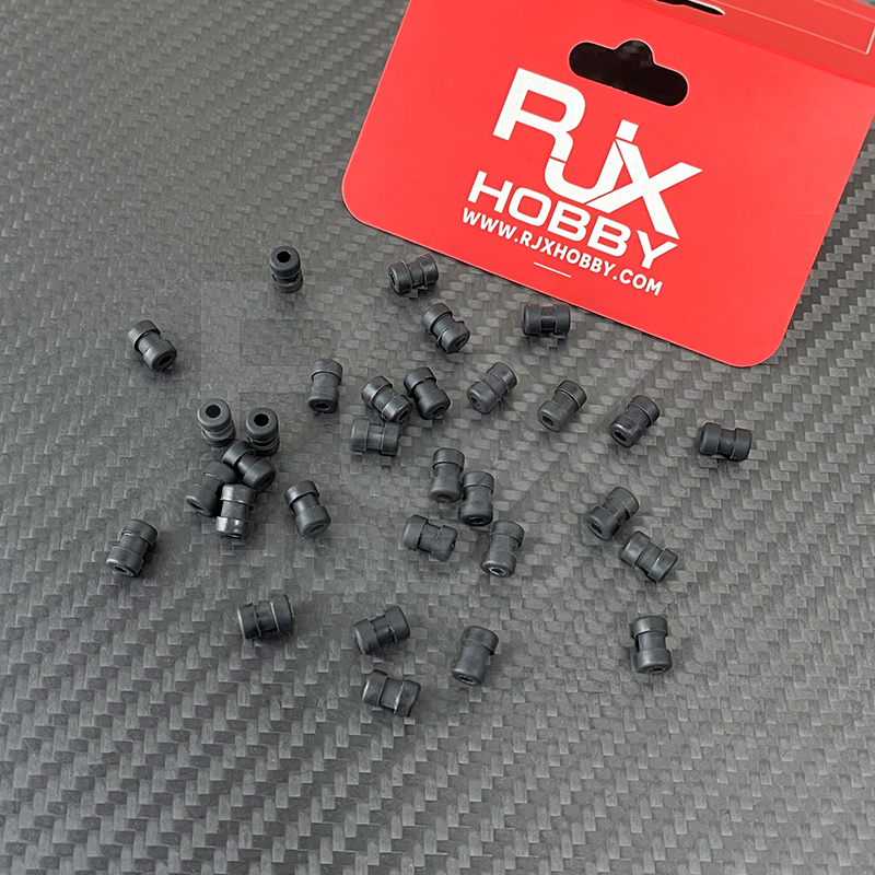 RJX 100pcs 3x5x8.5/3x6x9mm Damping Balls AV Shock Absorber Ball Damper Anti-Vibration Ball