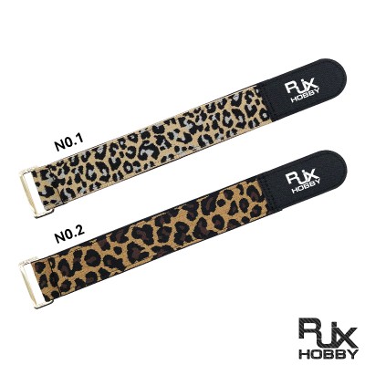 RJXHOBBY 2PCS 40mm Battery Strap Leopard Pattern Zinc Alloy Seamless Buckle 300–1000m